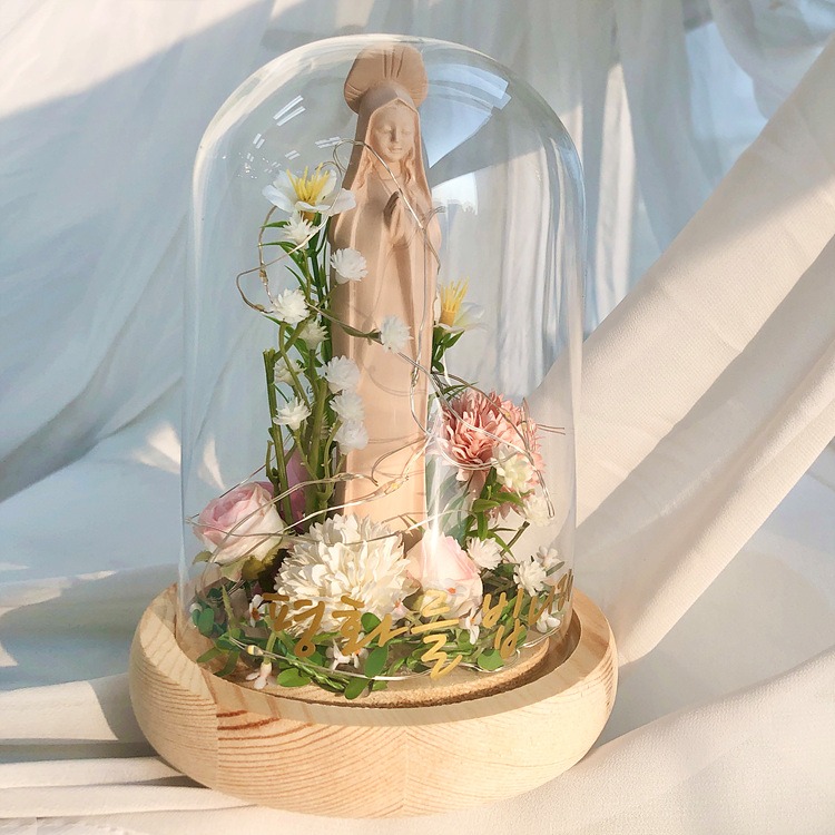 메리의 정원 LED 유리돔 무드등 (평화 축복 사랑 감사 축하) 천주교 성물